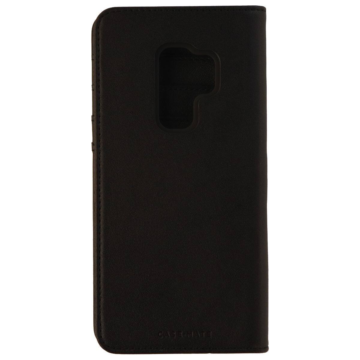 Front. Case-Mate - Case-Mate Wallet Folio Series Case for Samsung Galaxy S9+ (Plus) - Black Leather - Black.