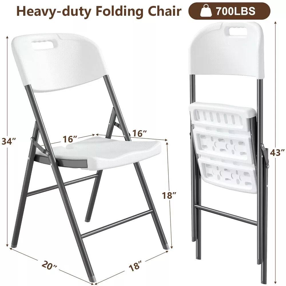 Heavy-duty Folding Chair  
700LBS  
34" x 16" x 16" x 43" x 18" x 20" x 18"