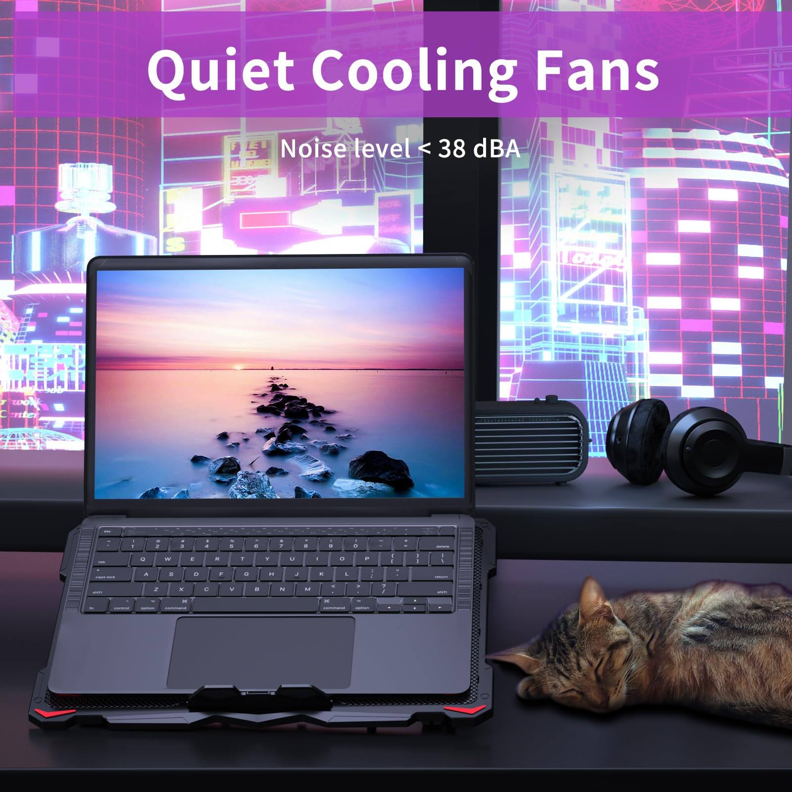 Quiet Cooling Fans  
Noise level < 38 dBA