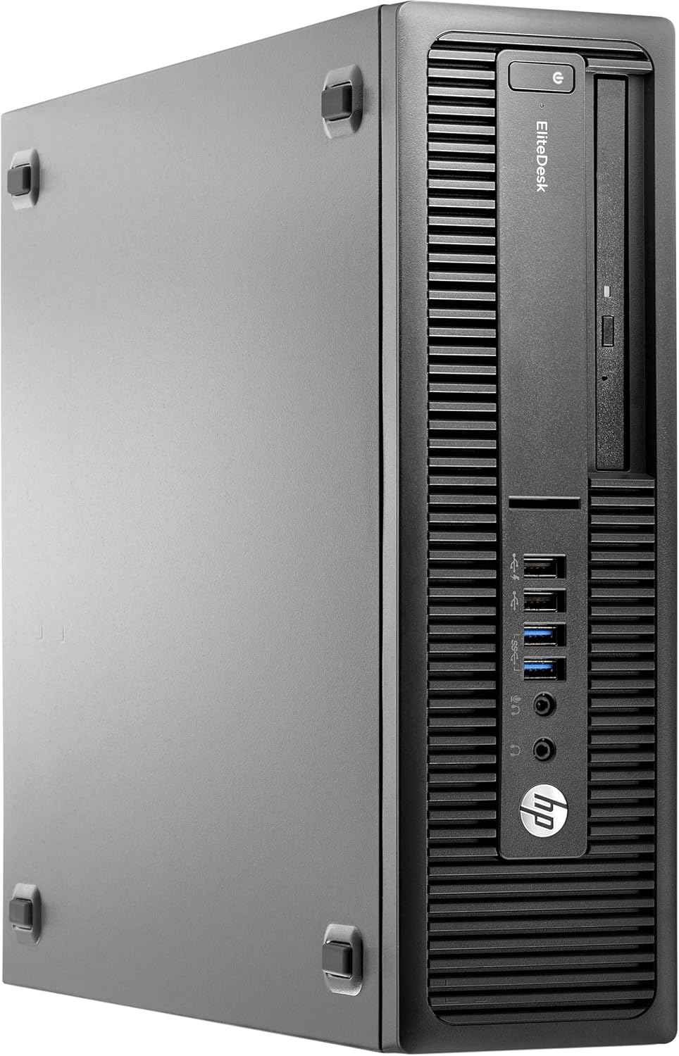 Angle. HP - HP EliteDesk 800G2 SFF Desktop PC, Intel Core i7 6700 3.4Ghz, 32GB DDR4 RAM, 1TB SSD Solid State Drive, Windows 11 Pro - Black.