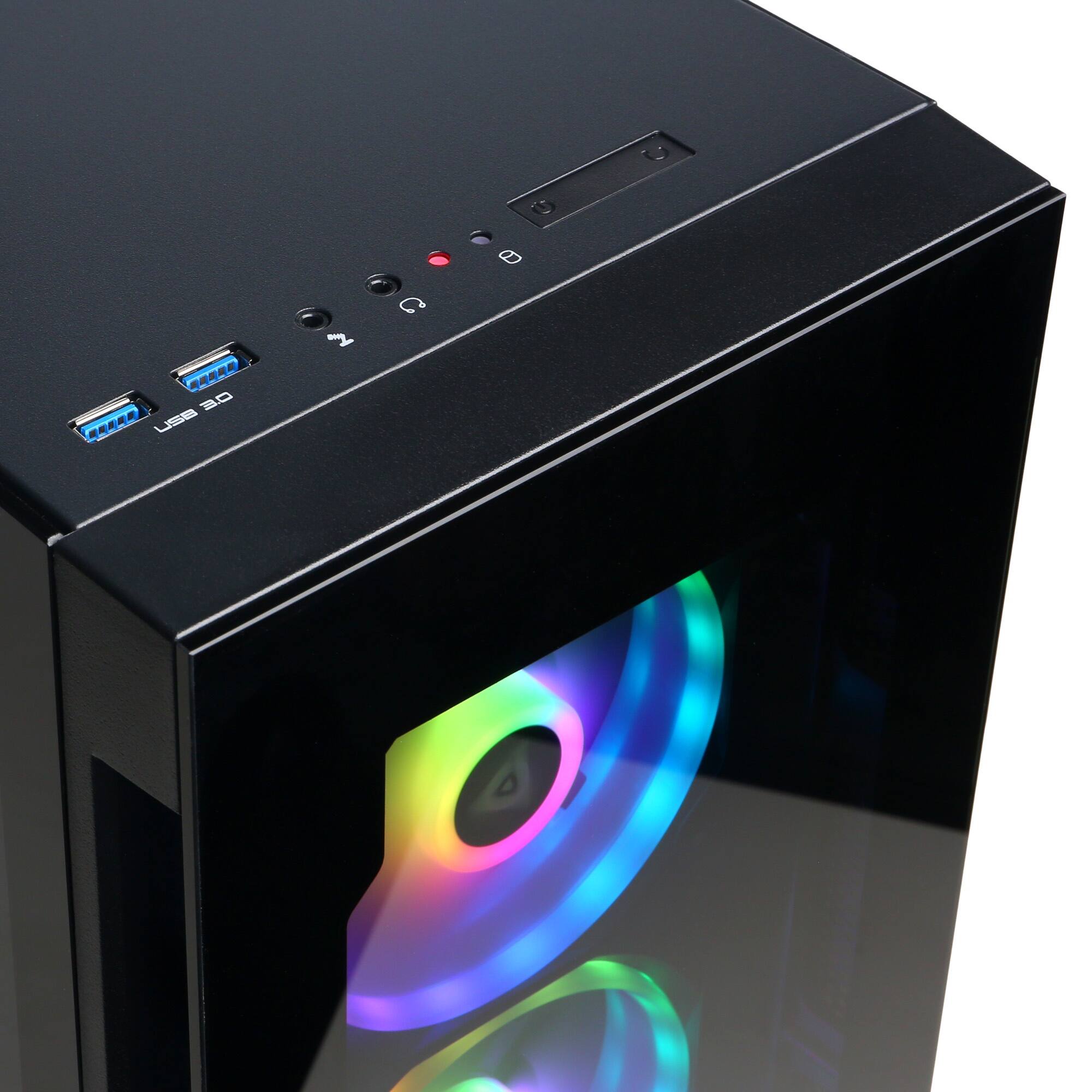 Alt View 3. CyberPowerPC - Gaming Desktop - Intel Core 5 120 - NVIDIA GeForce RTX 5060 8GB - 16GB DDR5 - 1TB PCIe 4.0 SSD.
