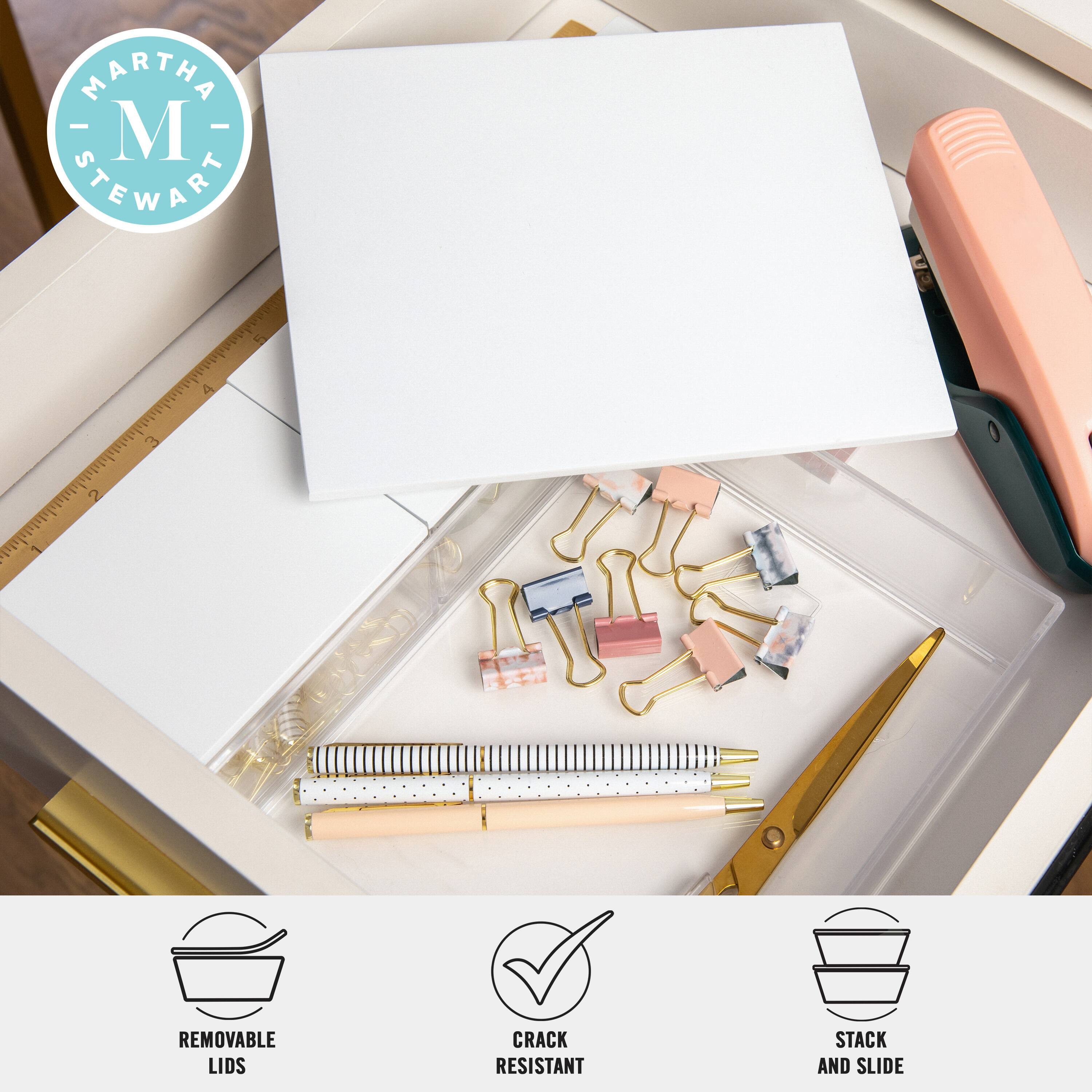 Martha Stewart 4 E 2 Removable Lids Crack Resistant Stack and Slide