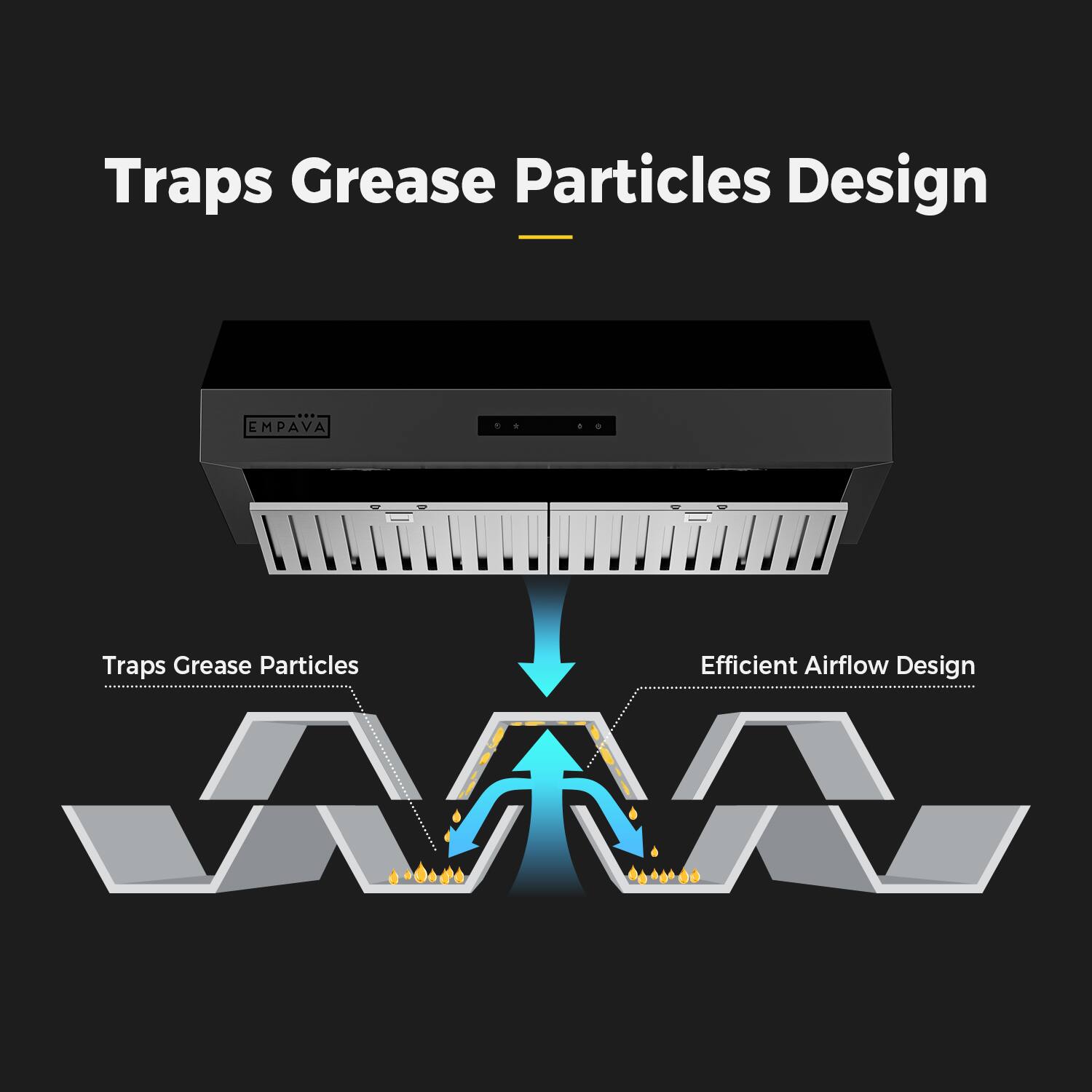 Traps Grease Particles Design - Efficient Airflow Design