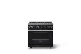 Viking - Pro 7 Series 5.6 Cu. Ft. Freestanding Sealed 4 Burner Gas Convection Range - Onyx - Onyx