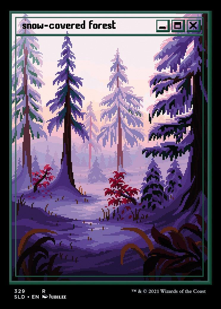 snow-covered forest - X 329 SLD EN R JUBILEE TM & 2021 Wizards of the Coast