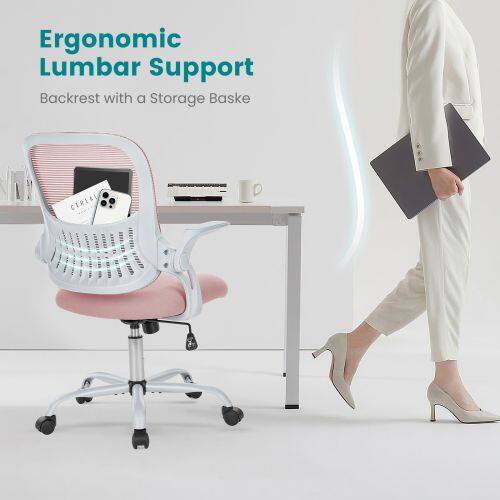 Ergonomic Lumbar Support Backrest with a Storage Basket