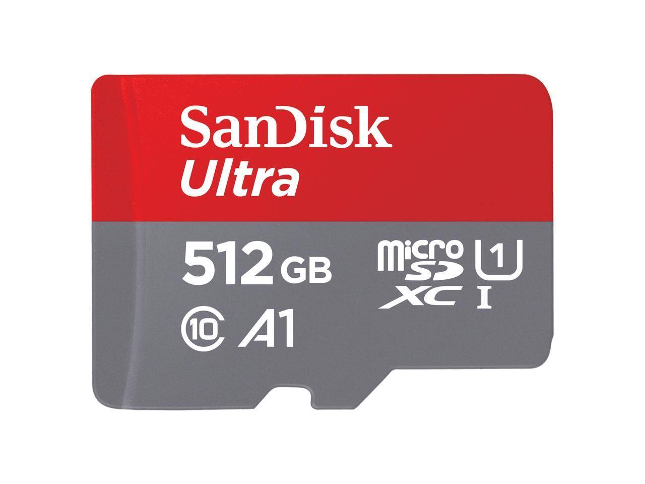 SanDisk Ultra  
512 GB  
MicroSDXC I  
U1  
10  
A1