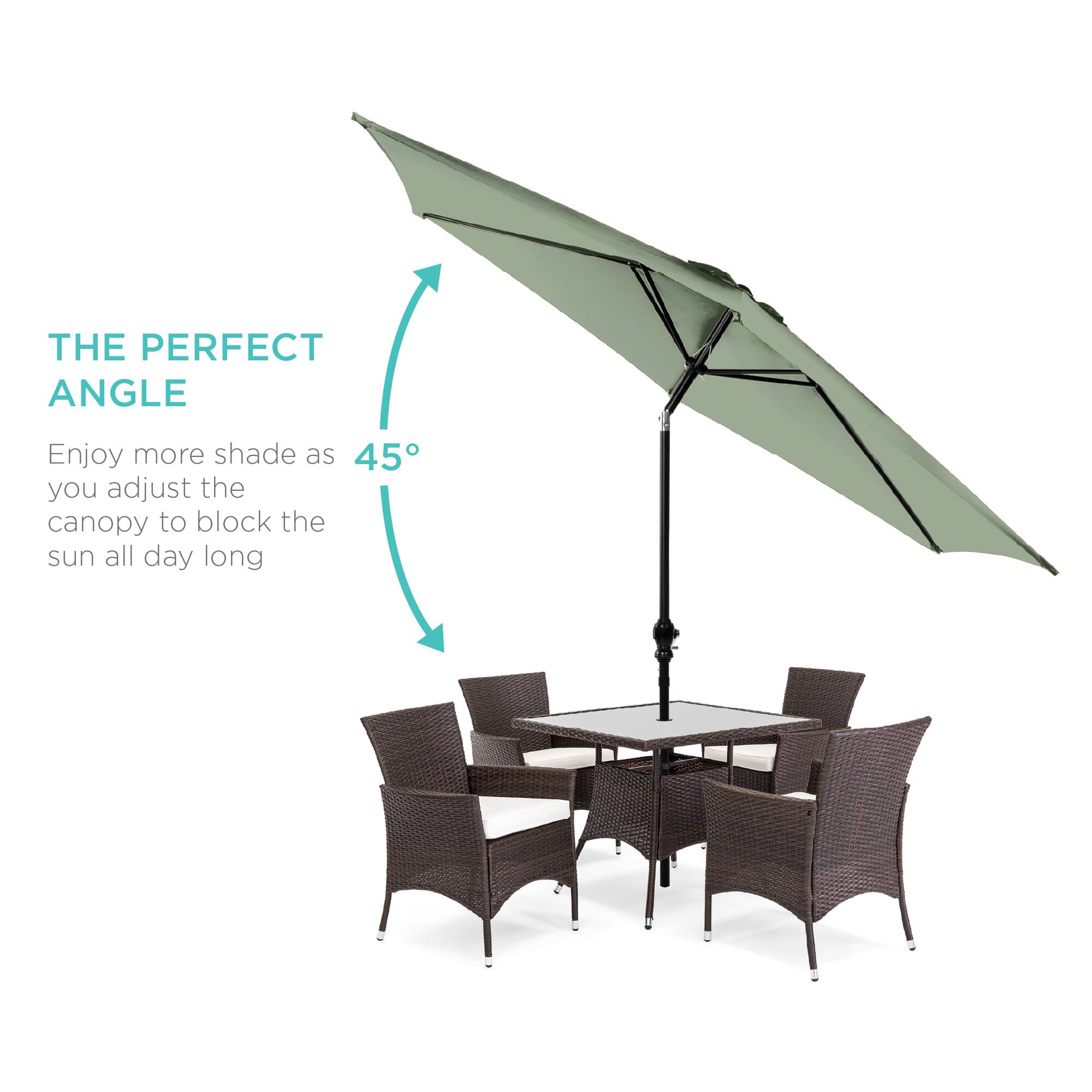 The perfect angle. Enjoy more shade as you adjust the canopy to block the sun all day long.