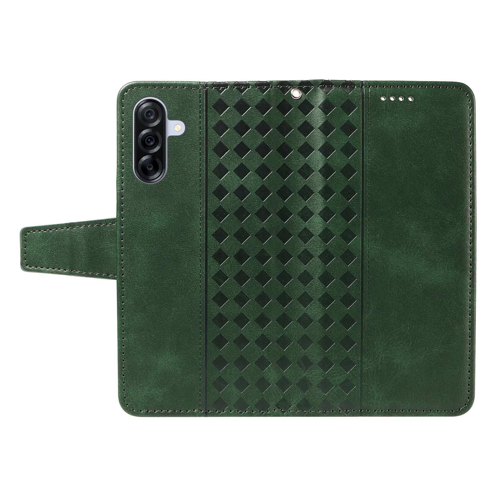 Alt View 8. Dteck - For Samsung Galaxy A17 5G Shockproof Leather Folio Kickstand Card Slots Wallet Case with Strap - Darkgreen.