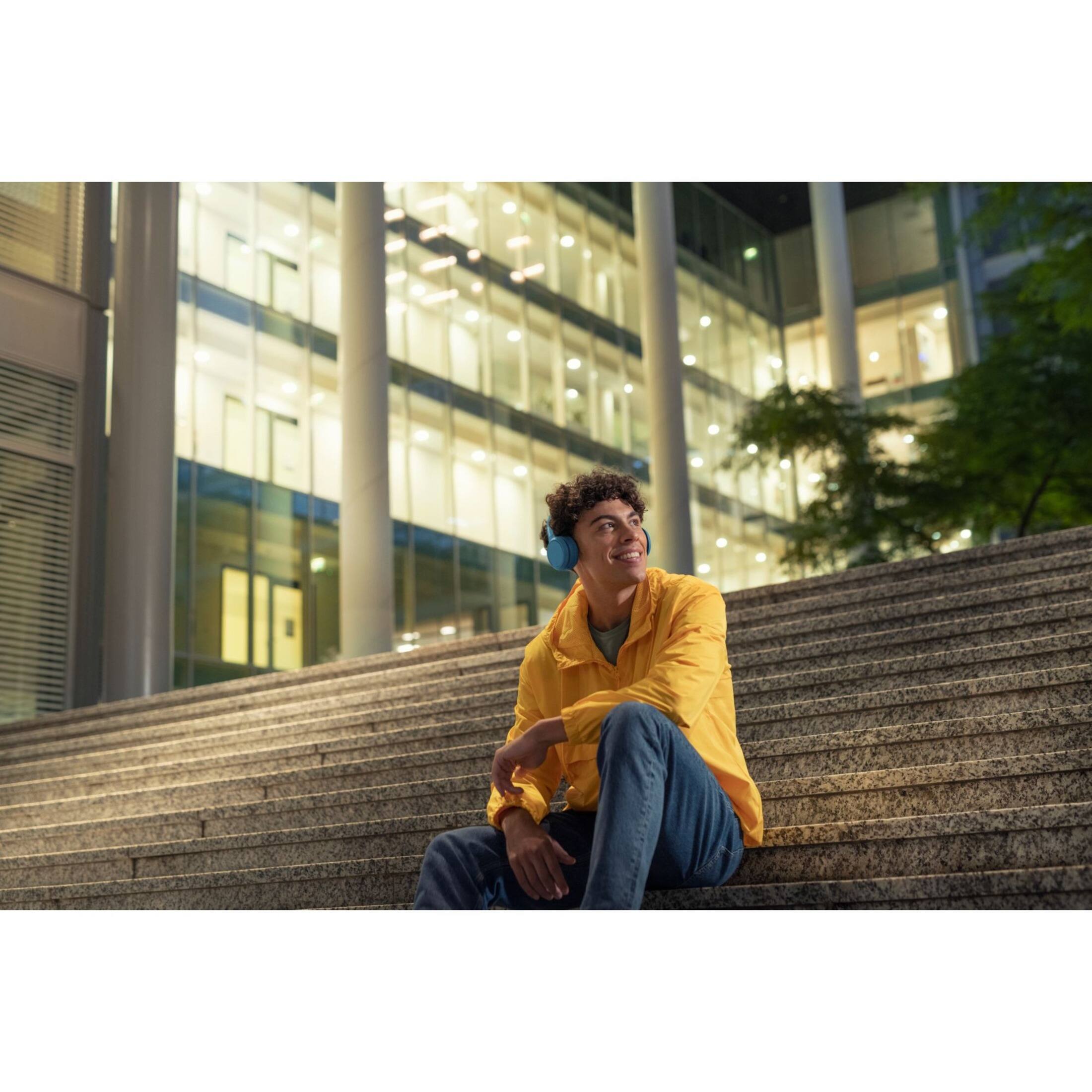 Alt View 26. Philips - TAH4205BL Wireless Over-the-head Headphones - Blue.