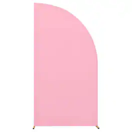 GARVEE - 5ft Wedding Arch Cover, Half Moon Top, Stretchy Backdrop for Celebratory Events, Elastic Spandex - Pink