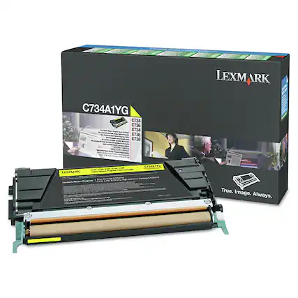 LEXMARK C734A1YG
C734 C736 X734 X736 X738
True. Image. Always.
LEXMARK
C734A1YG
C734 C736 X734 X736 X738
Lexmark's Return Program
Toner Cartridge C734A1YG
Yellow Toner Cartridge
Lexmark's Return Program
Toner Cartridge C734A1YG
Yellow Toner Cartridge
Cartridges
Raturs
Toner
LEXMARK
C734A1YG
Toner Cartridge