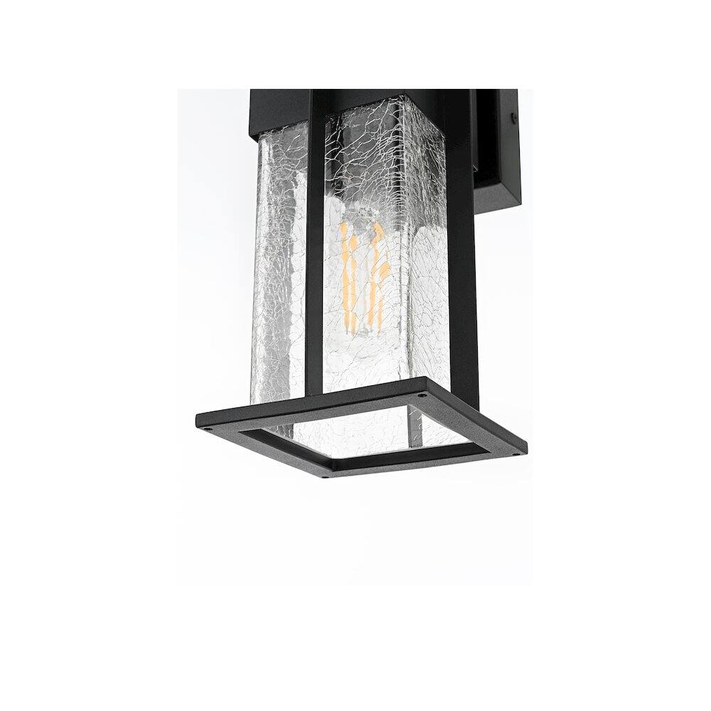 Alt View 1. Elegant Lighting - Janney 7 inch Outdoor Pendant in Black - Black.