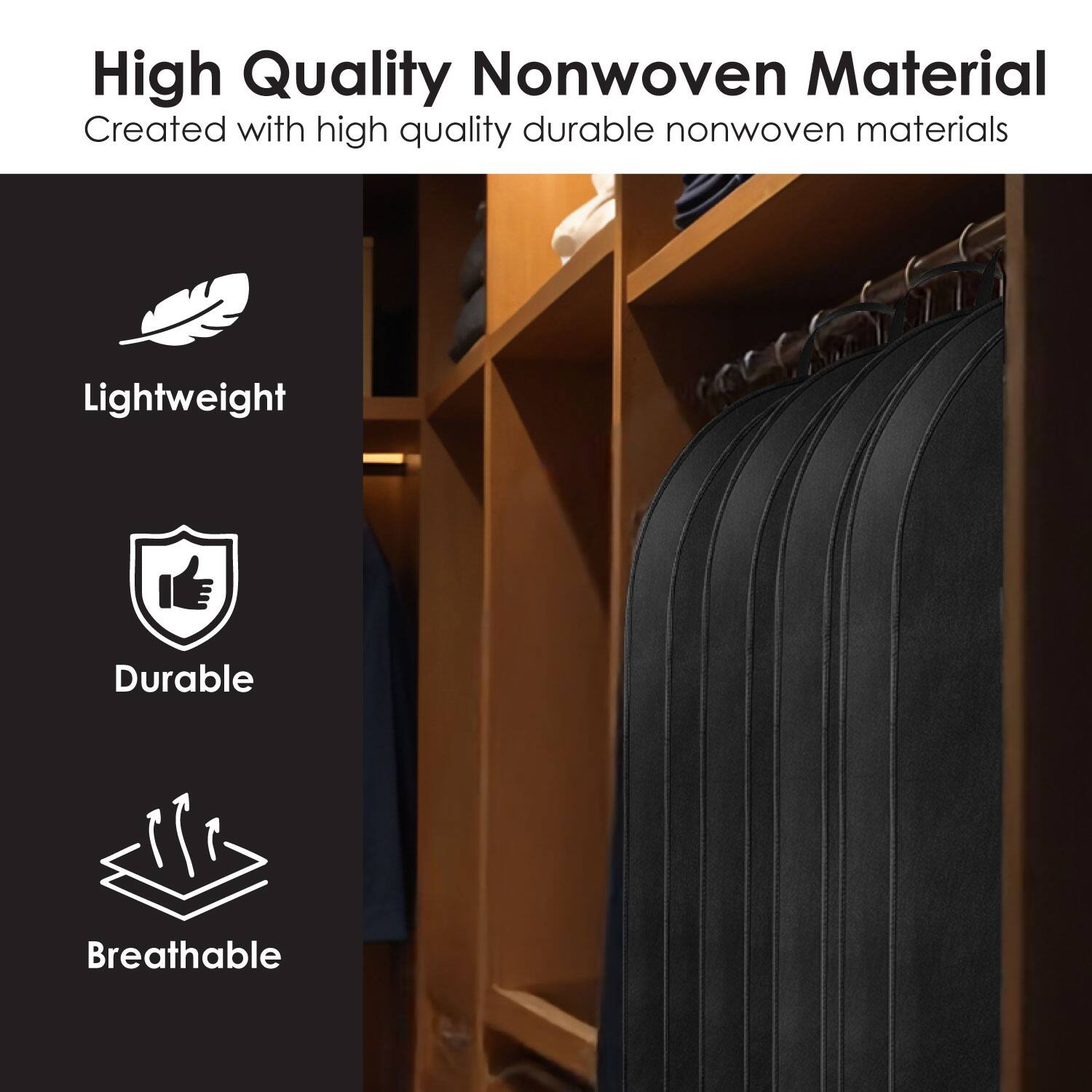 High Quality Nonwoven Material  
Created with high quality durable nonwoven materials  

- Lightweight  
- Durable  
- Breathable