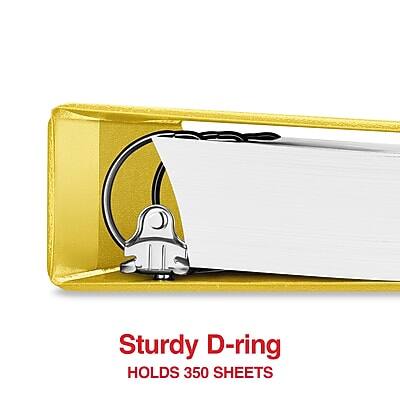Sturdy D-ring  
HOLDS 350 SHEETS