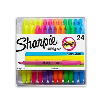 24 Sharpie Highlighter  
Sharpie  
Highlighter  
Narrow Chisel  
Sharpie.com  
Highlighter