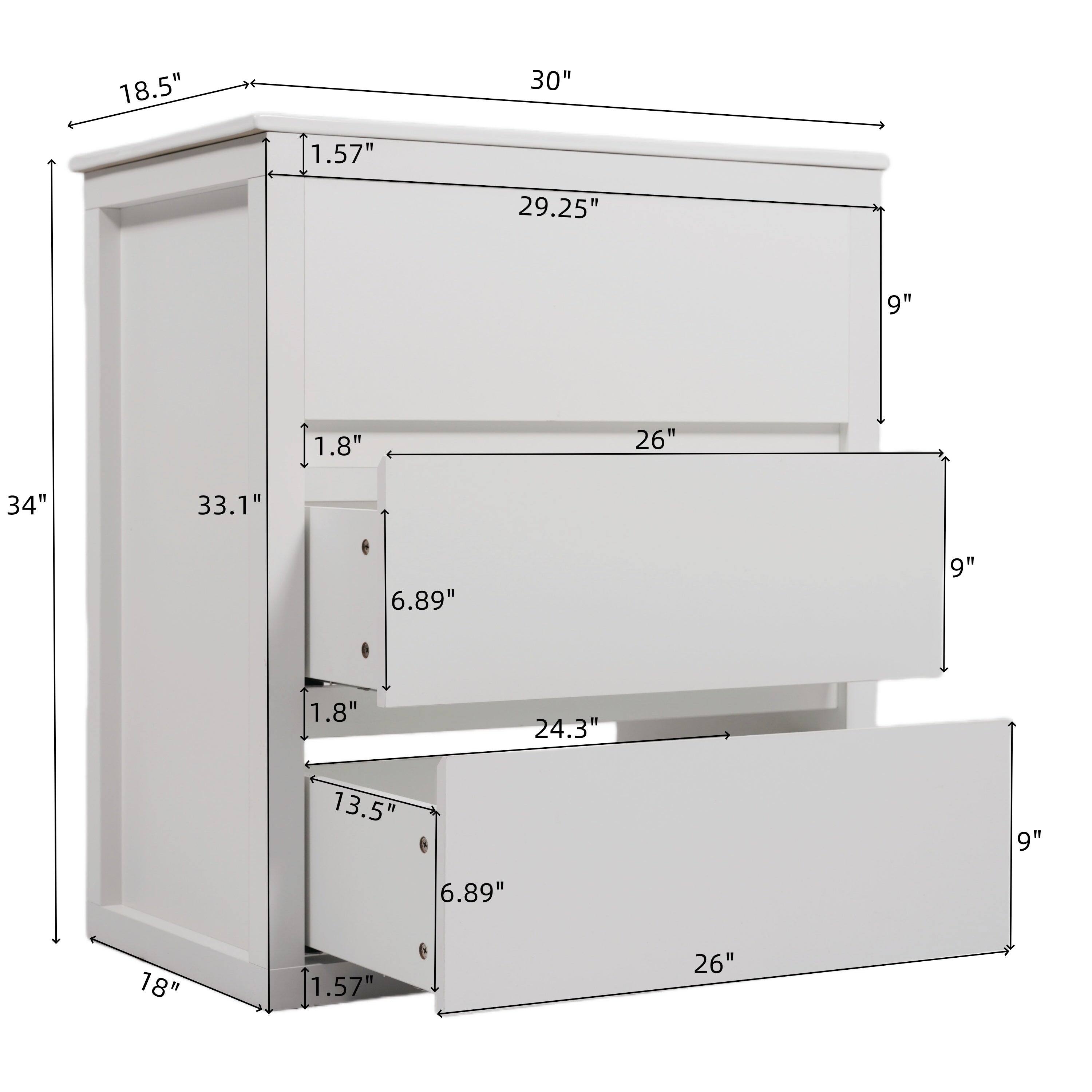 18.5"  
30"  
1.57"  
29.25"  
9"  
1.8"  
26"  
34"  
33.1"  
6.89"  
9"  
1.8"  
24.3"  
13.5"  
9"  
6.89"  
18"  
1.57"  
26"