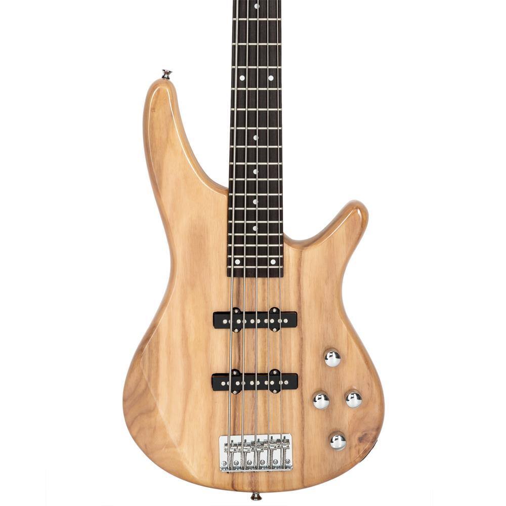 Alt View 4. Winado - Electric Bass Guitar 5 String Bass Guitar with 20 Watt Amplifier, JB Type Pickup, Naturally air-dried Maple Neck.