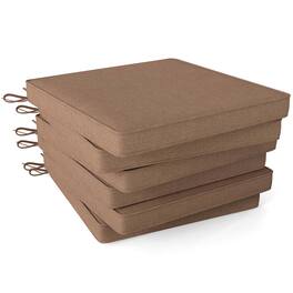 Costway - Outdoor Chair Cushion Set of 6 Waterproof Fade-Resistant Olefin Seat Cushions - Brown