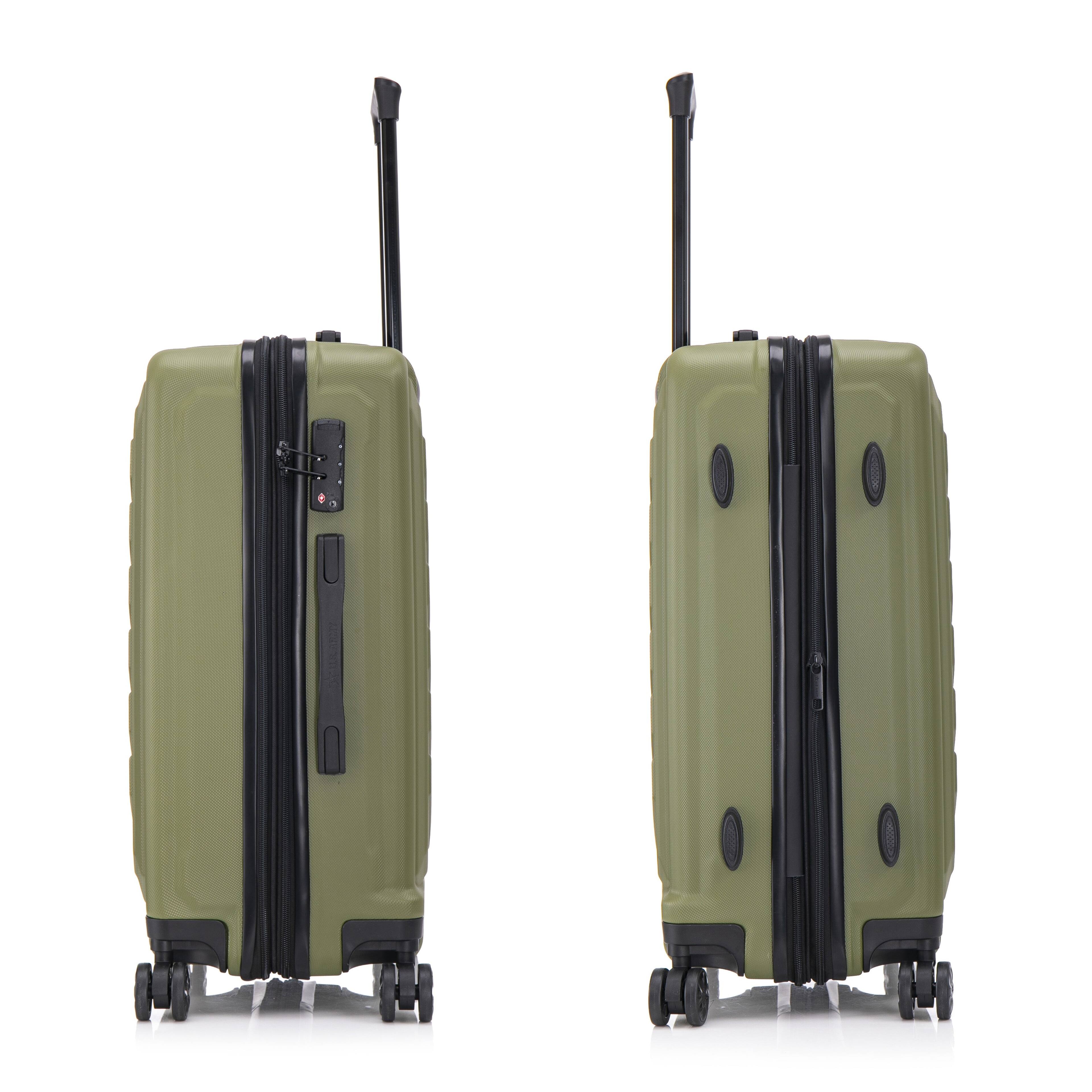 Alt View 4. US Army - FOX PRO 24'' Expandable Medium Suitcase with TSA Lock - OLIVE DRAB.