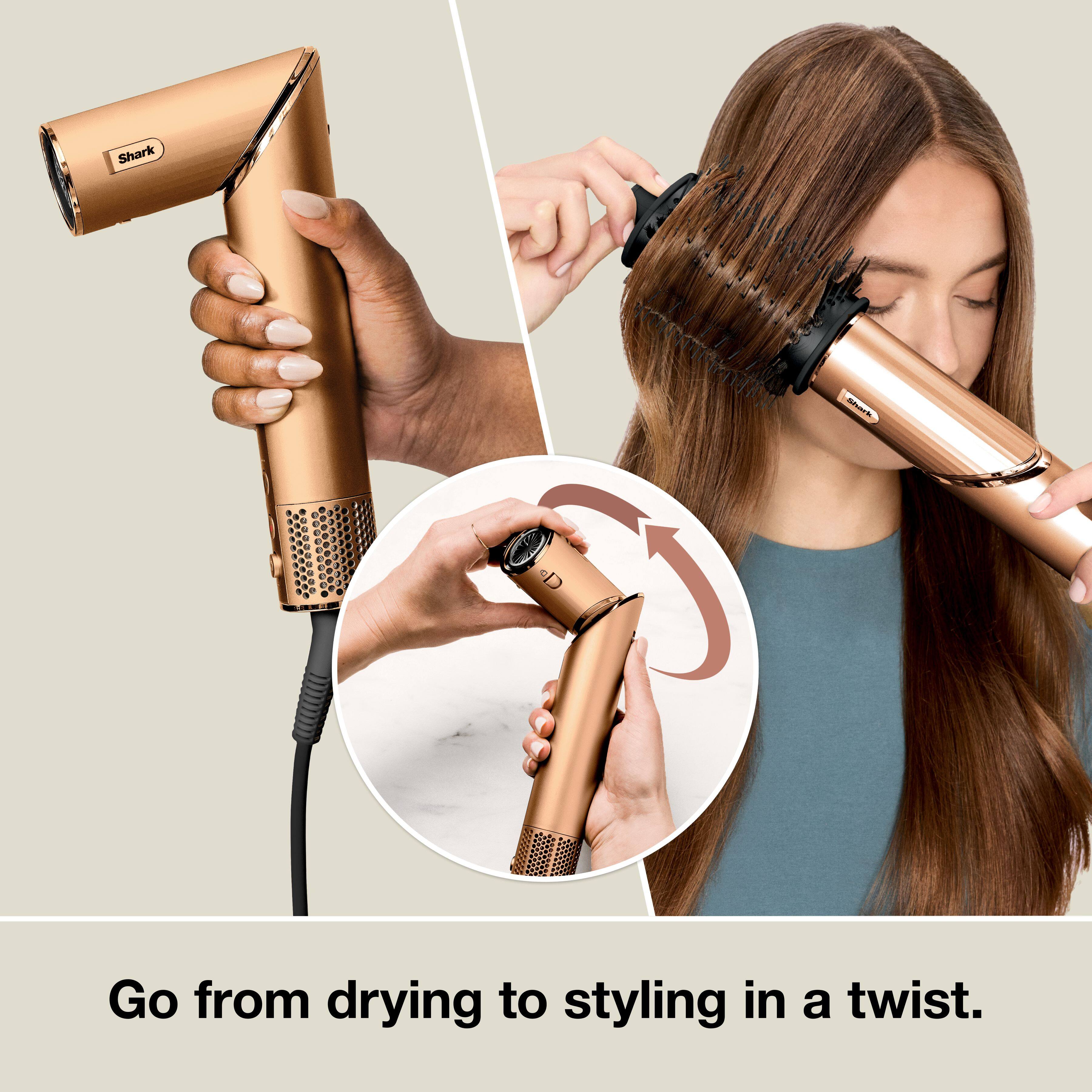 Shark ShAck Go from drying to styling in a twist.