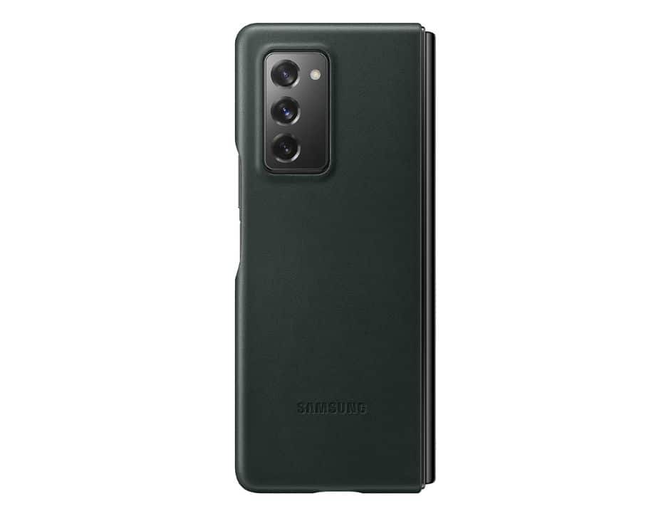 Samsung - Leather Cover for Galaxy Z Fold2 5G | Color: - Green