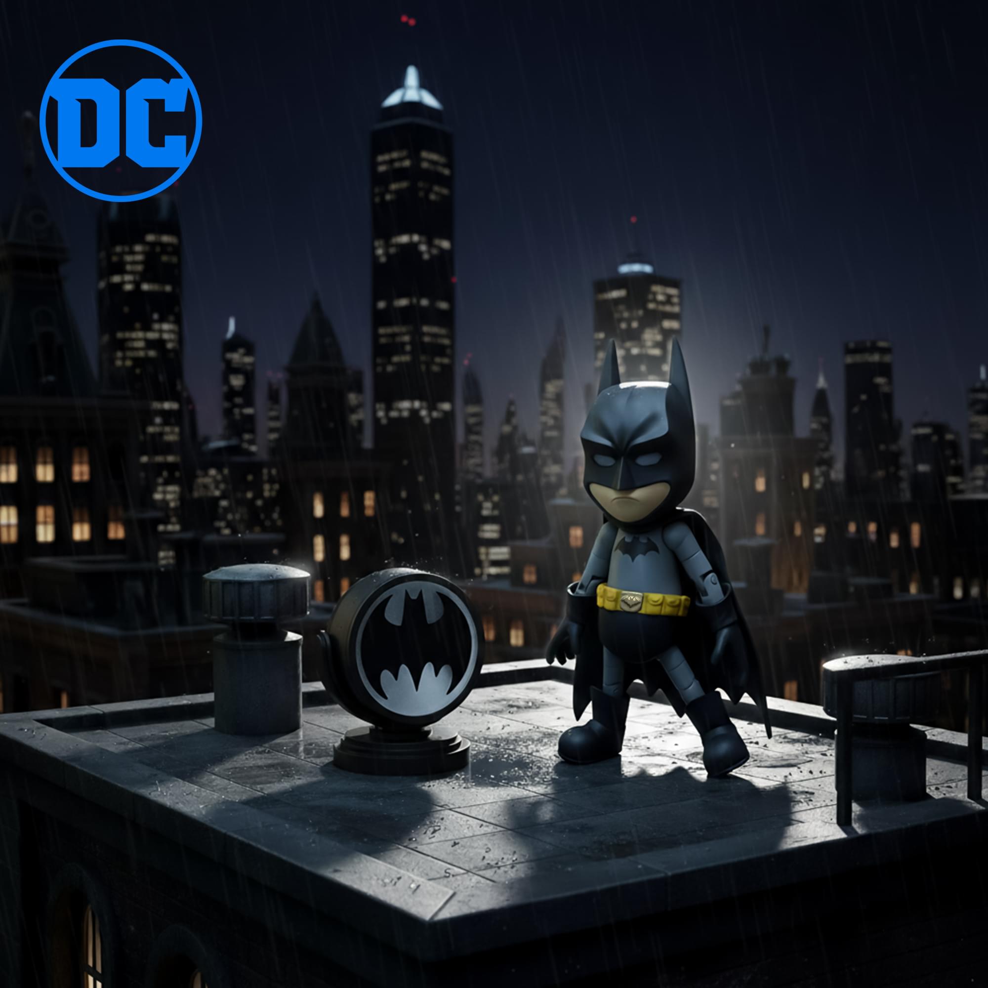 Alt View 2. DC Universe - DC Comics Hybrid Metal Figuration Action Figure | #004 Batman - Black.