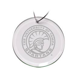 Jardine - University of Tampa Spartans 3'' Glass Round Ornament - Multicolor