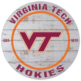 Jardine - Virginia Tech Hokies 20'' x 20'' Indoor/Outdoor Weathered Circle Sign - Multicolor