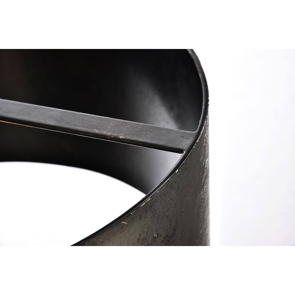 Left. Living District - Miro Collection Pendant D15 H9.25 Lt:1 Vintage Black Finish - Vintage Black.