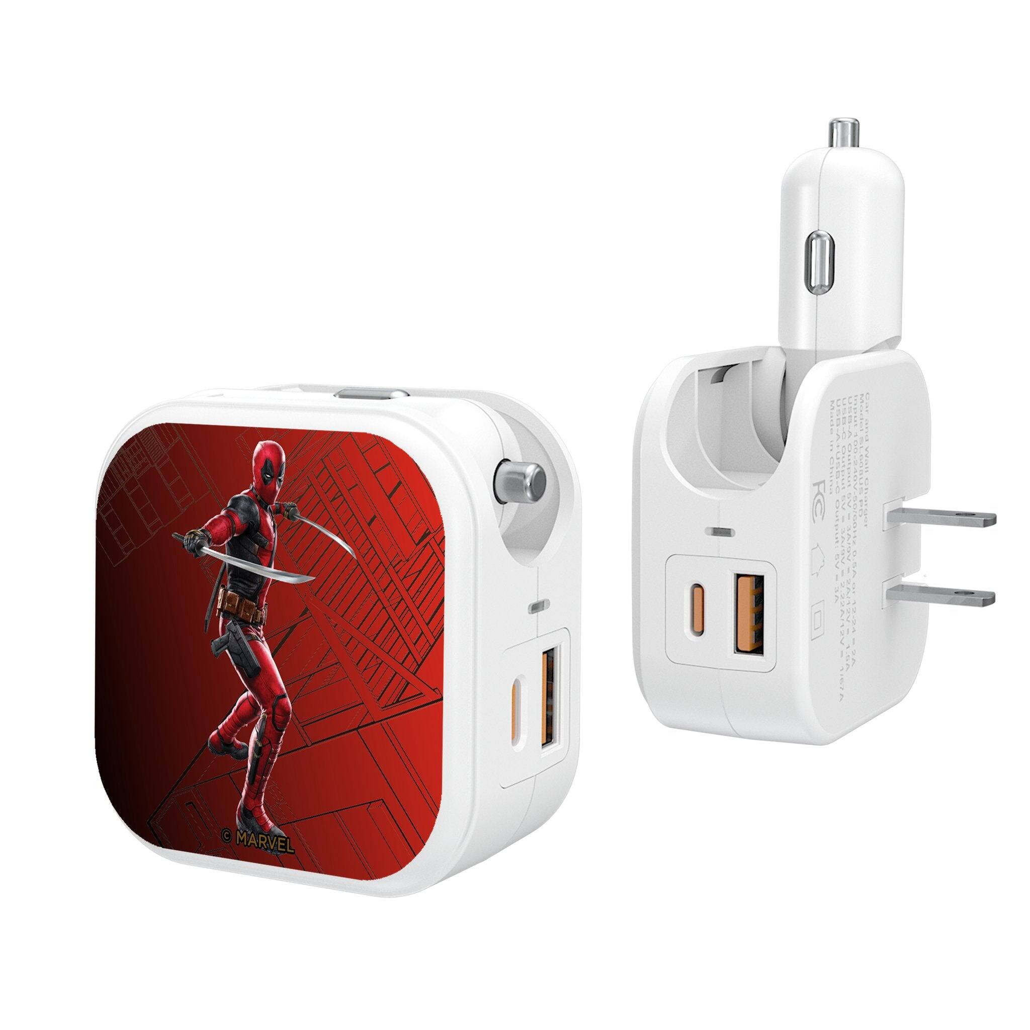 Keyscaper - Marvel MechLine 2 in 1 USB Charger - Deadpool