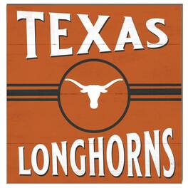 Jardine - Texas Longhorns 10'' x 10'' Retro Team Sign - Orange