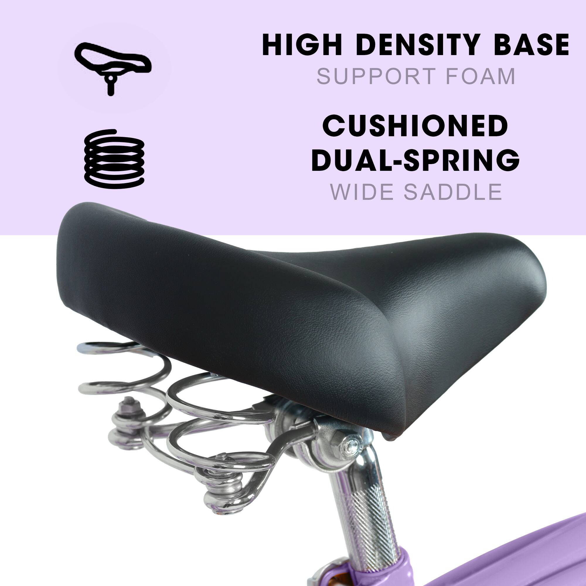 HIGH DENSITY BASE SUPPORT FOAM  
CUSHIONED DUAL-SPRING  
WIDE SADDLE