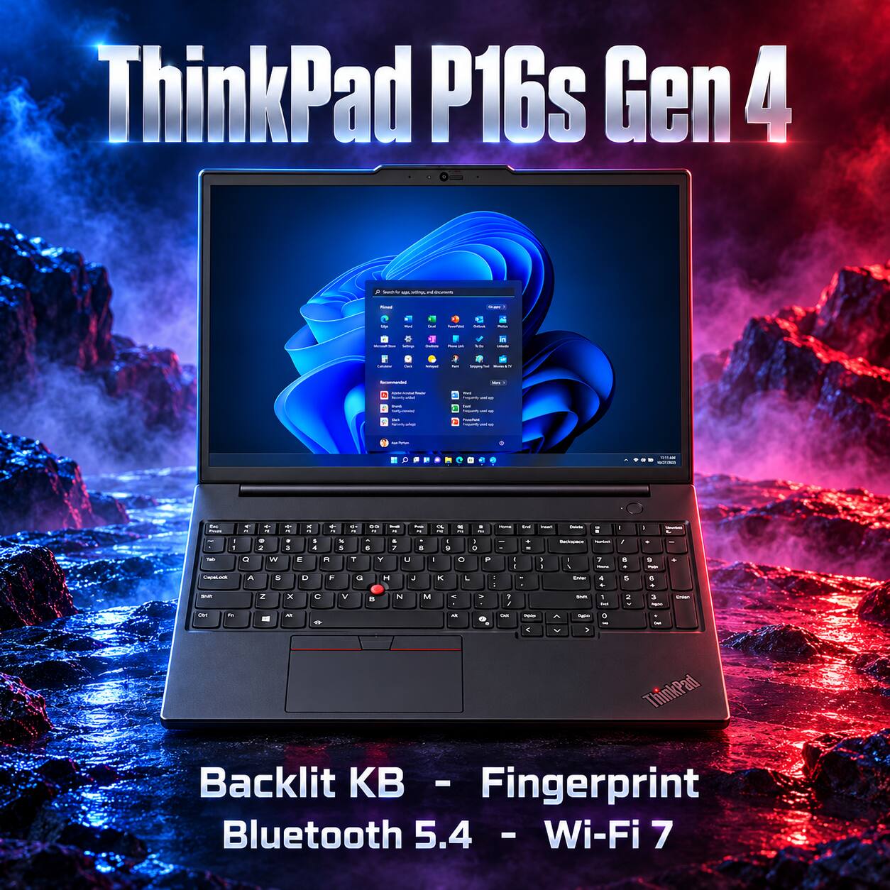 ThinkPad P16s Gen 4

Backlit KB - Fingerprint Bluetooth 5.4 - Wi-Fi 7