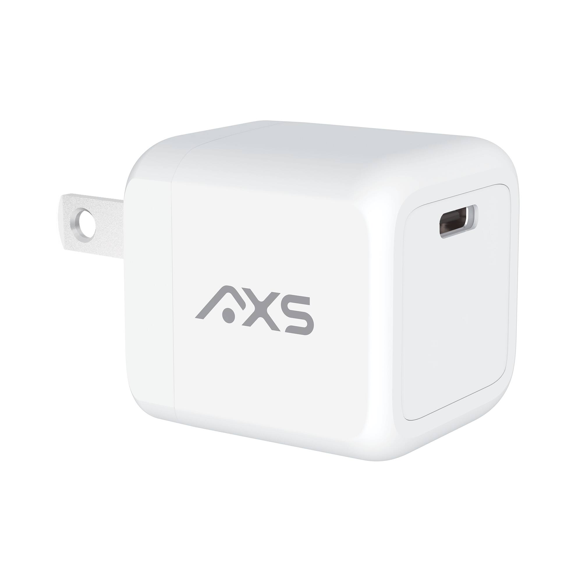 Angle. AXS - 30W PROCharge USB-C PD GaN Wall Charger - White.