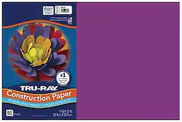 Tru-Ray - Pacon Construction Paper; 12" x 18", 50 Sheets/Pack - Magenta