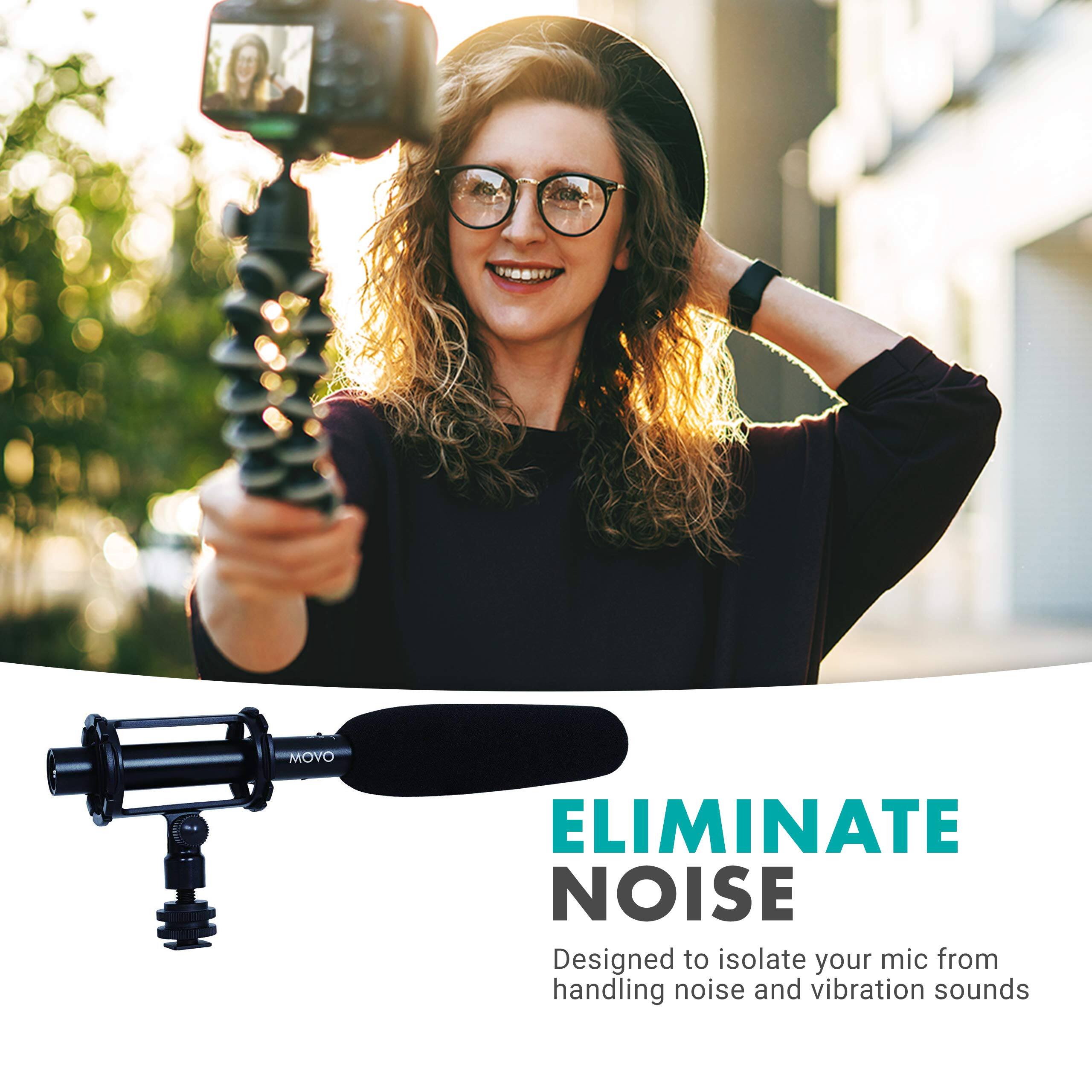 ELIMINATE NOISE  
Designed to isolate your mic from handling noise and vibration sounds