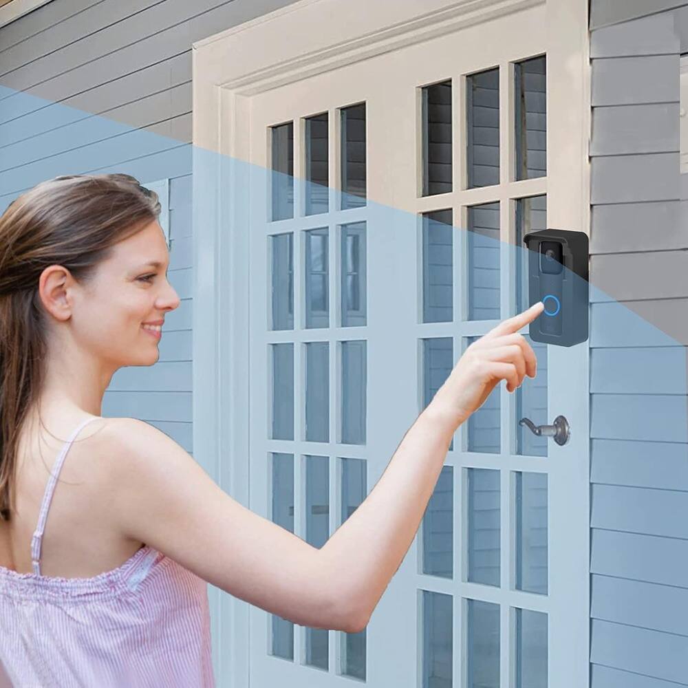 Left. Schertz - Blink Doorbell Mount – No-Drill Anti-Theft Bracket (1st Gen) - No Drill Needed.