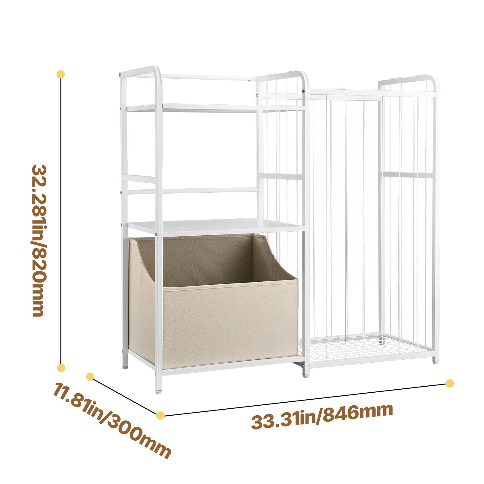 32.28in/820mm  
11.81in/300mm  
33.31in/846mm