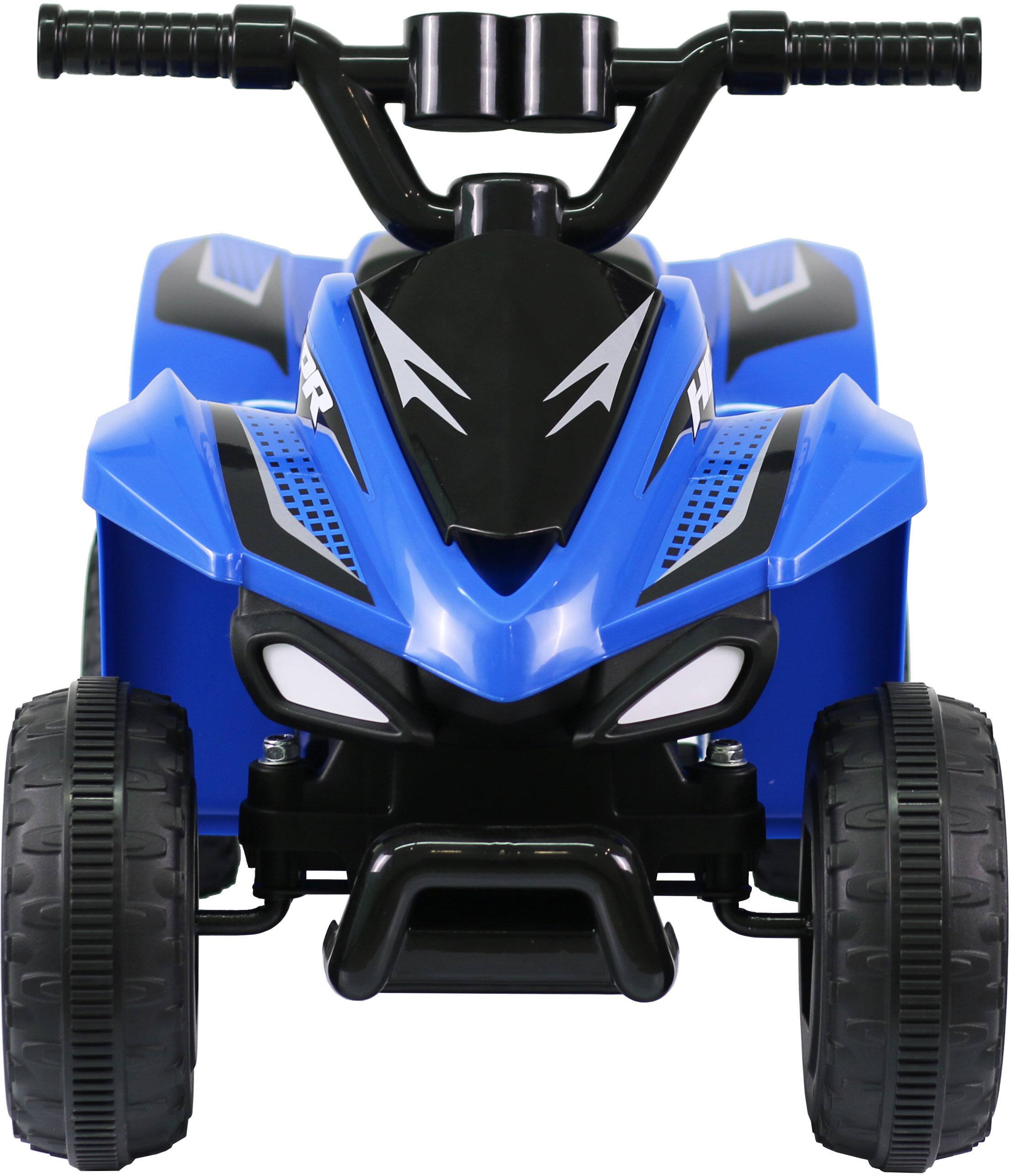 Back. Hyper - Kids ATV 6V Ride On - 2MPH Max Speed - Foot Accelerator - 40 min Run Time - Rugged Wheels - UL Approved & Certified - Blue.