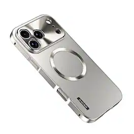 UUCOVER - Magnetic Case for Apple iPhone 18 Pro Compatible with MagSafe, Shockproof Alloy Metal Bumper Slim Rugged Matte Cover - Titanium