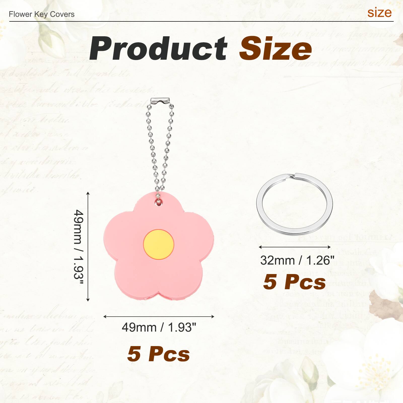 Flower Key Covers

Product Size

49mm / 1.93" 5 Pcs

32mm / 1.26" 5 Pcs