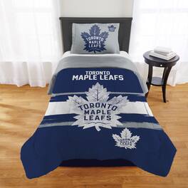 Sweet Home Collection - NHL Toronto Maple Leafs Comforter & Pillow Sham Set- Twin/Twin XL - Multicolored