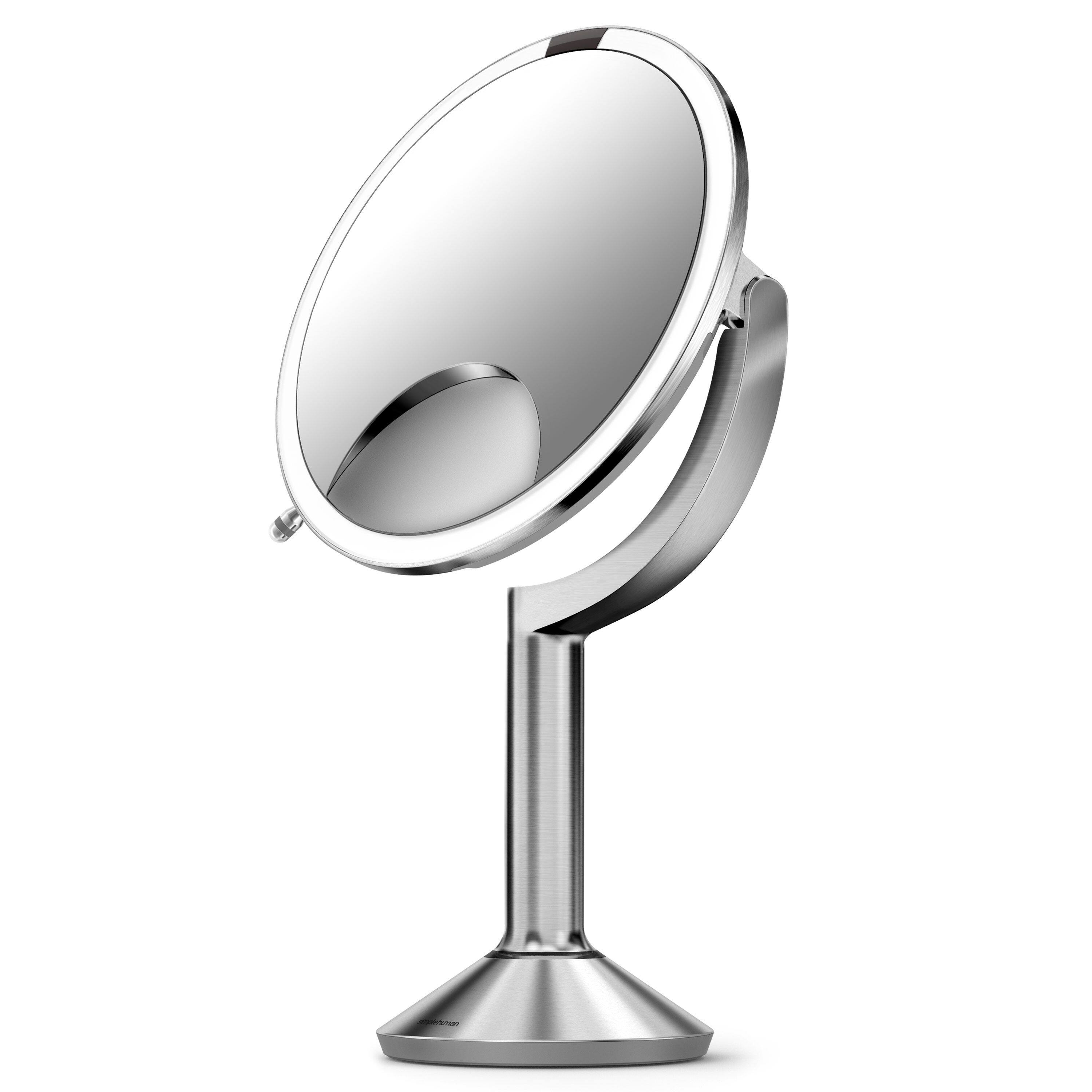 simplehuman sensor mirror 5倍 ST3052 simplehuman ST3052 Brushed S/S Round Sensor Makeup Mirror