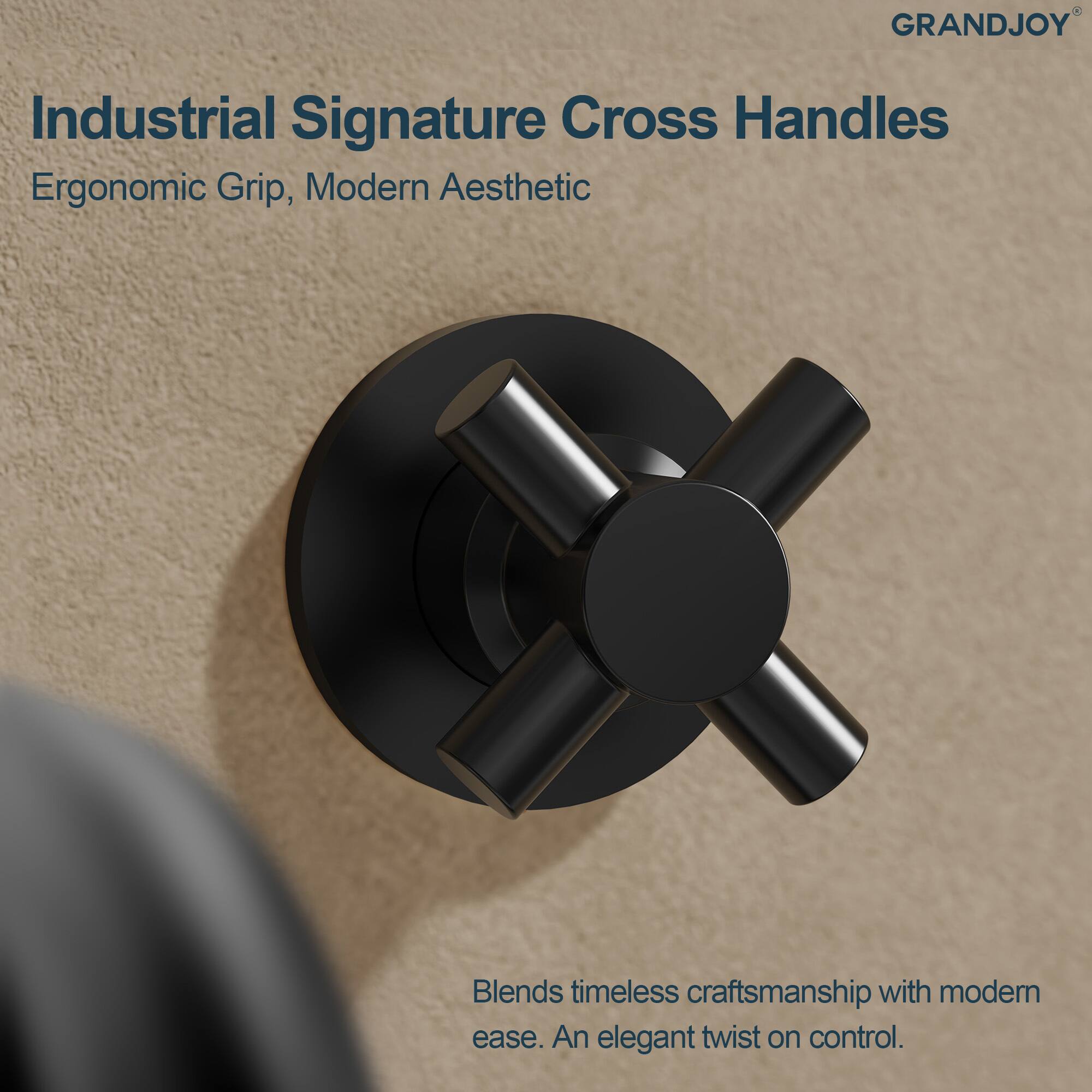 GRANDJOY Industrial Signature Cross Handles Ergonomic Grip, Modern Aesthetic

Blends timeless craftsmanship with modern ease. An elegant twist on control.
