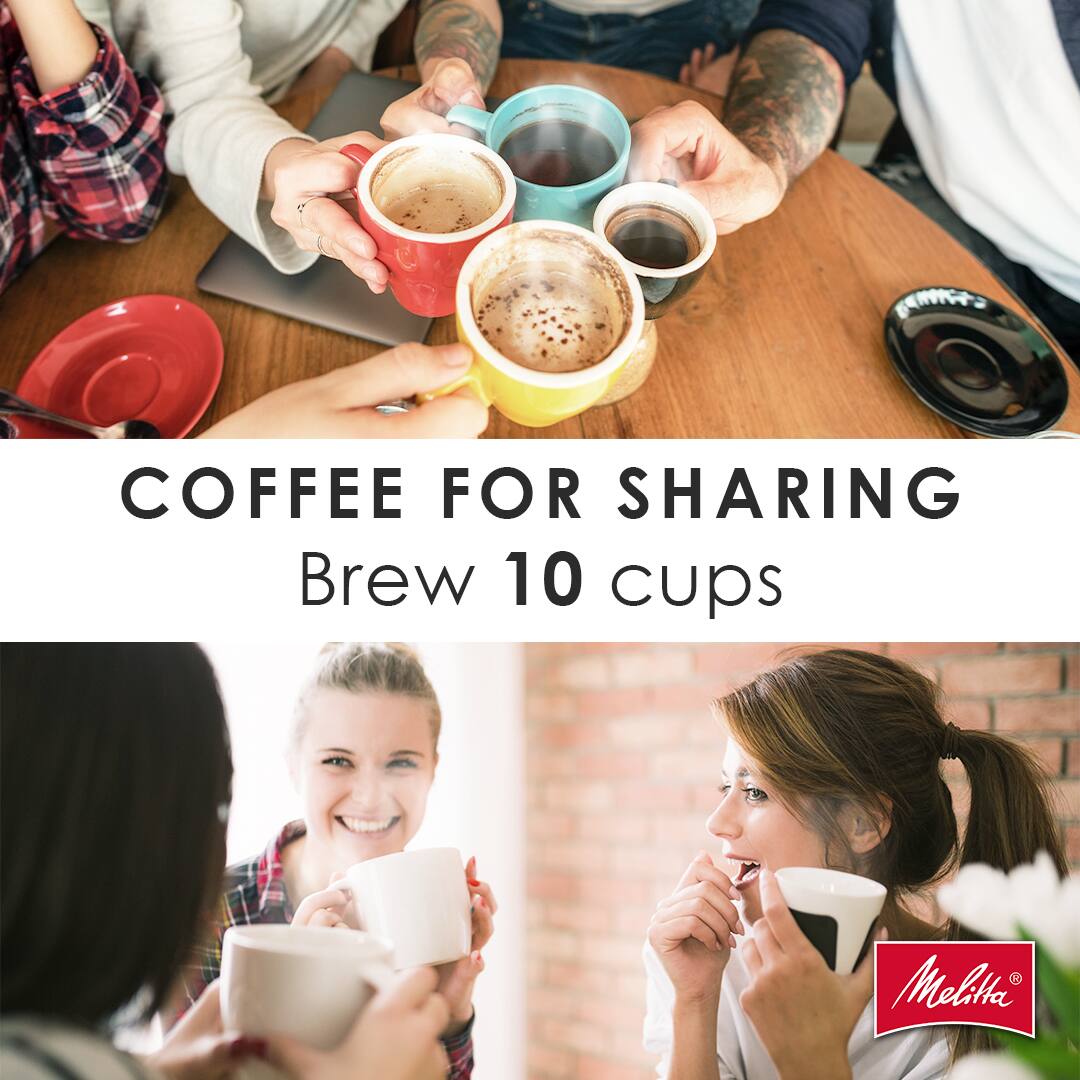 COFFEE FOR SHARING  
Brew 10 cups  
Melitta
