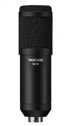 Front. TASCAM - Dynamic Microphone - Black.
