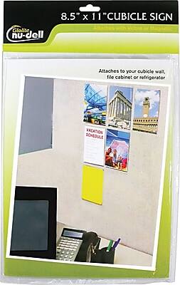 Nu-Dell - Sign Holder, 8.5" x 11" Plastic - Clear