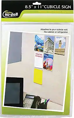 8.5" x 11" CUBICLE SIGN
Attaches to your cubicle wall, file cabinet or refrigerator
Glo-lite nu-dell
Vacation Schedule