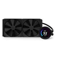NZXT - Kraken Elite 280mm Radiator CPU Liquid Cooler (2 x 140mm F Fans) with 2.36" LCD Display - Black - Front_Zoom